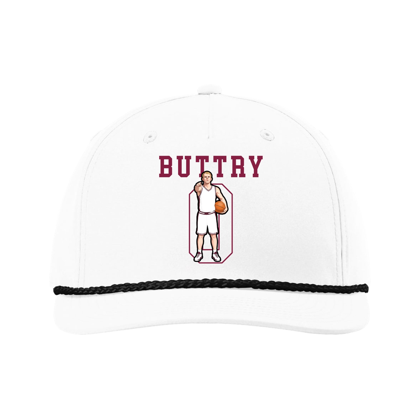 Five-Panel Classic Rope Cap — Shirsey in White