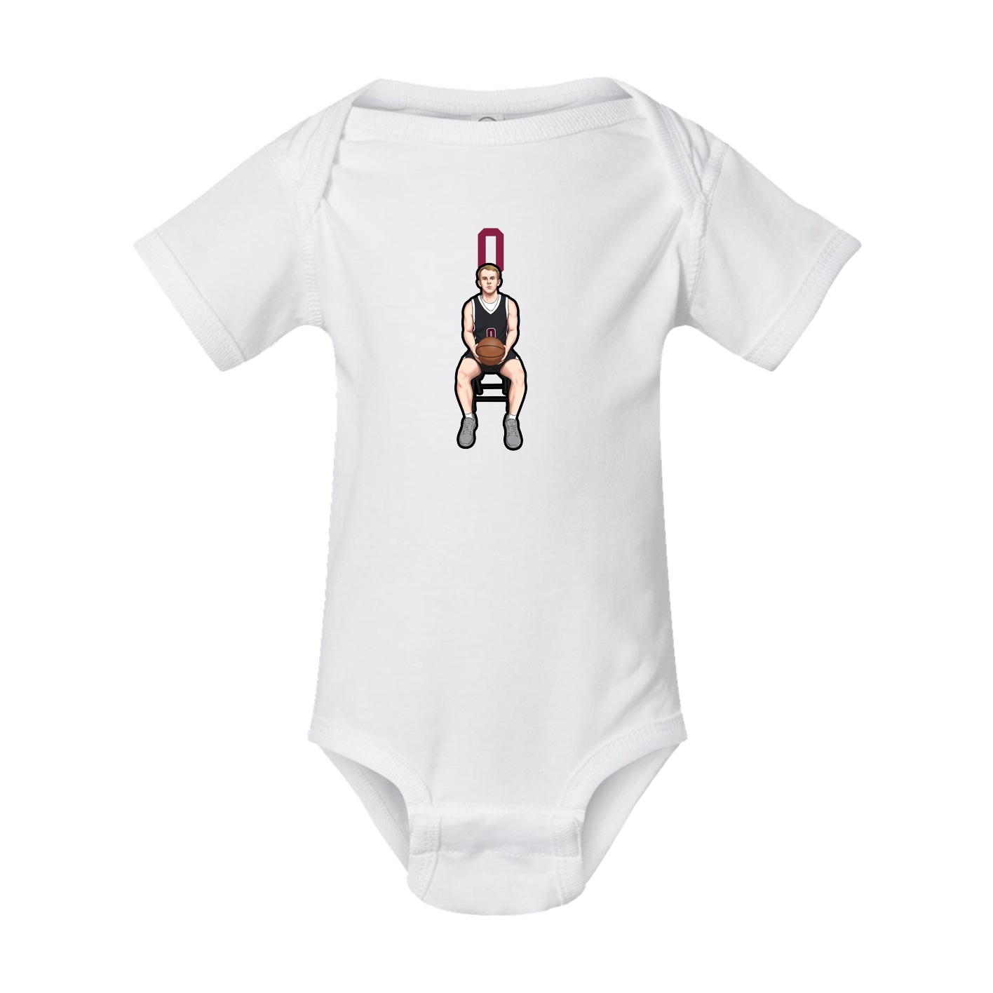 Baby Onesie — Number Top in White
