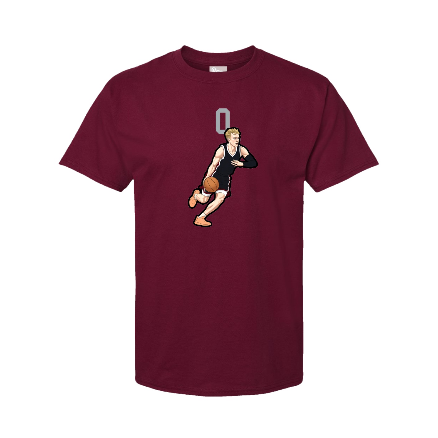 Youth Tee — Number Top in Cardinal
