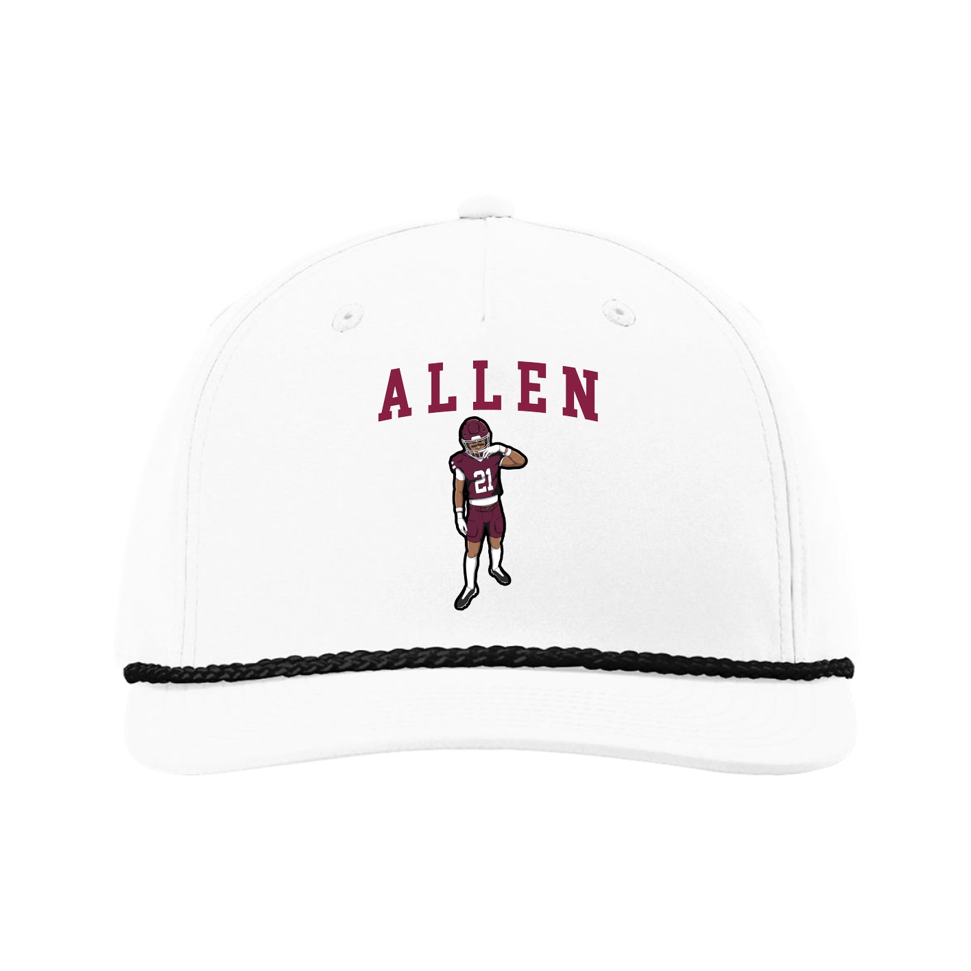 Five-Panel Classic Rope Cap — Shirsey in White