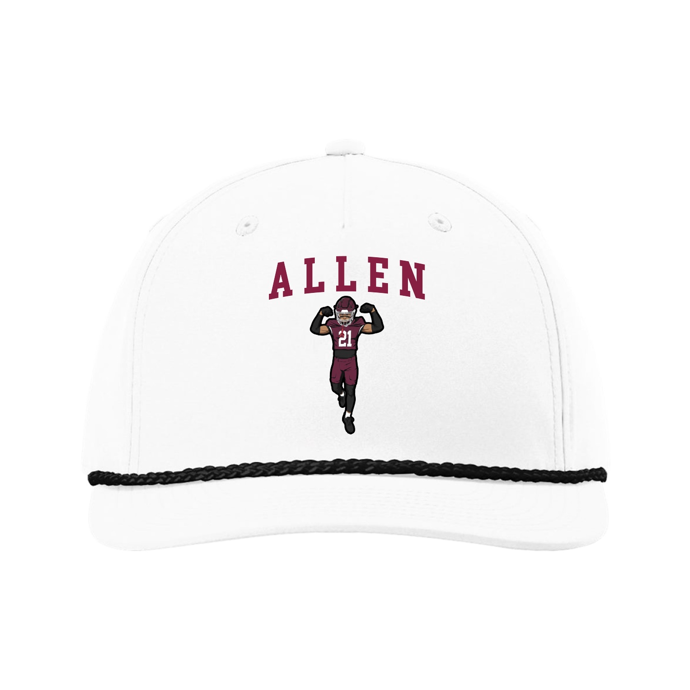 Five-Panel Classic Rope Cap — Shirsey in White