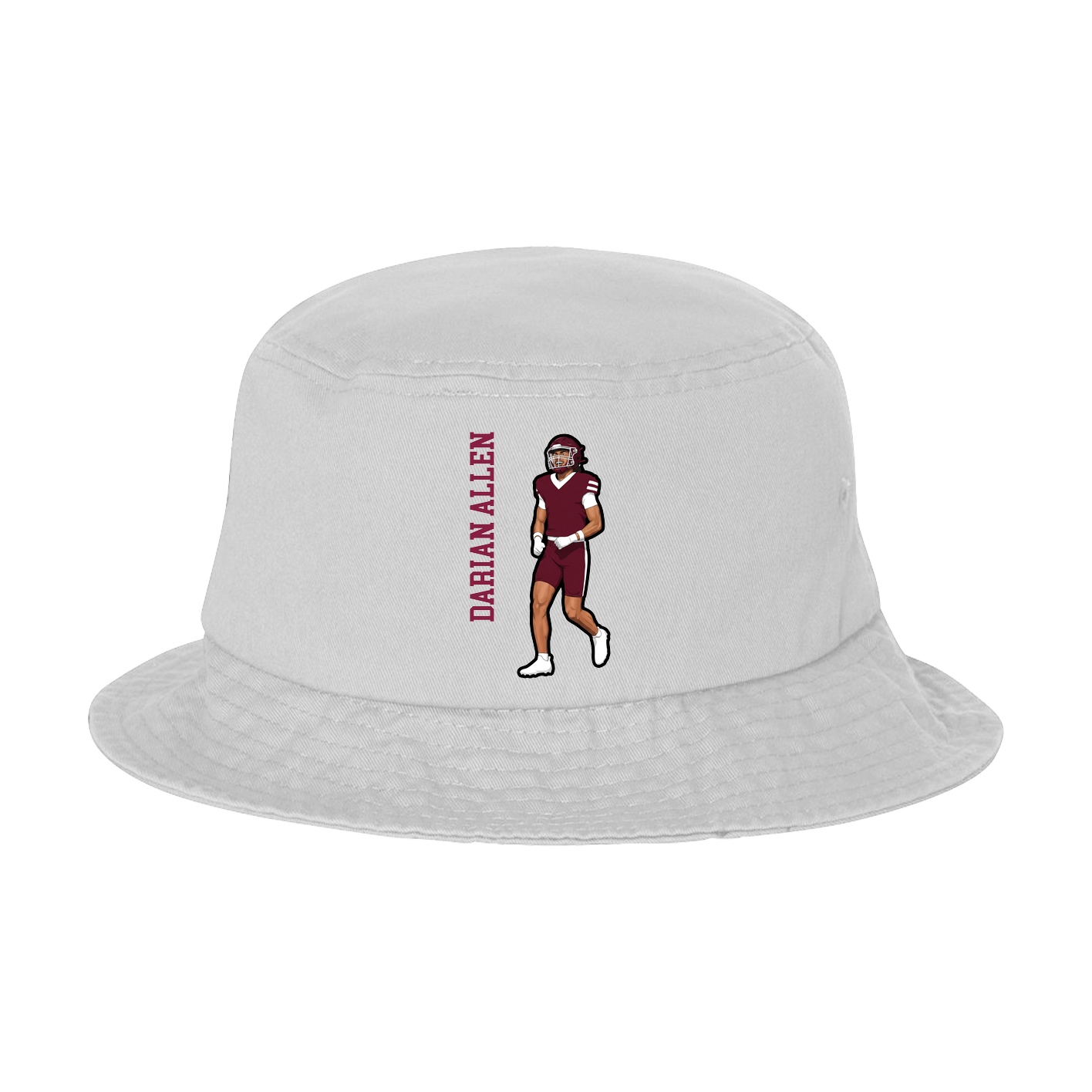 Bucket Cap — Name Vertical in White