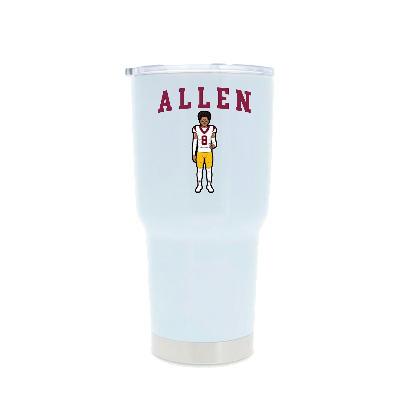 30oz Stainless Steel Tumbler — Shirsey in White