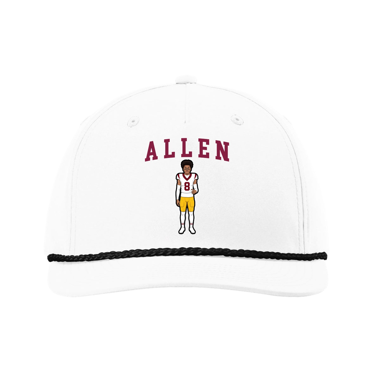 Five-Panel Classic Rope Cap — Shirsey in White