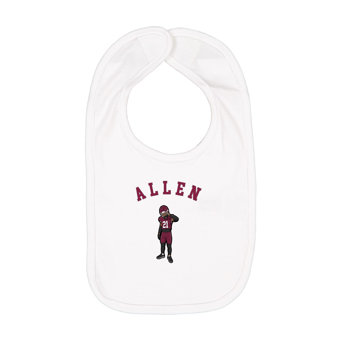 Infant Bib — Shirsey Arch in White