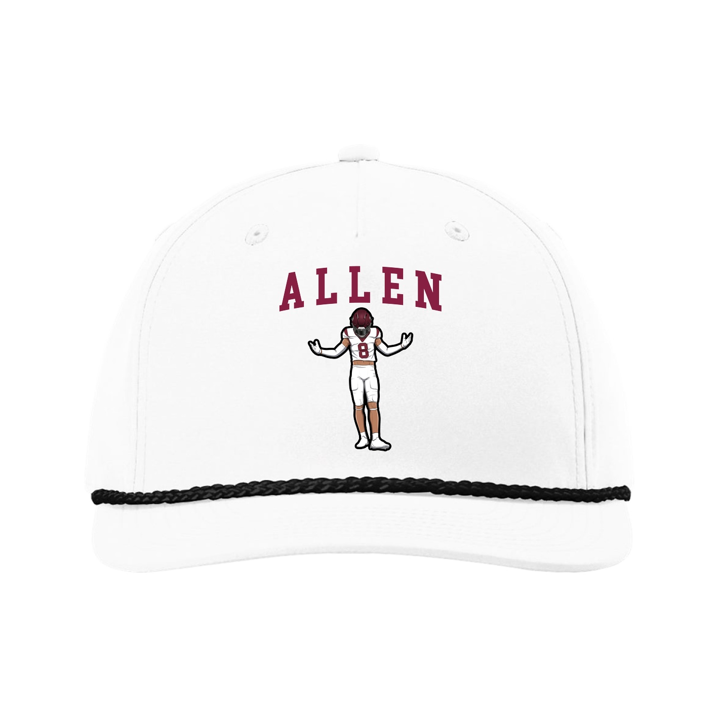Five-Panel Classic Rope Cap — Shirsey in White