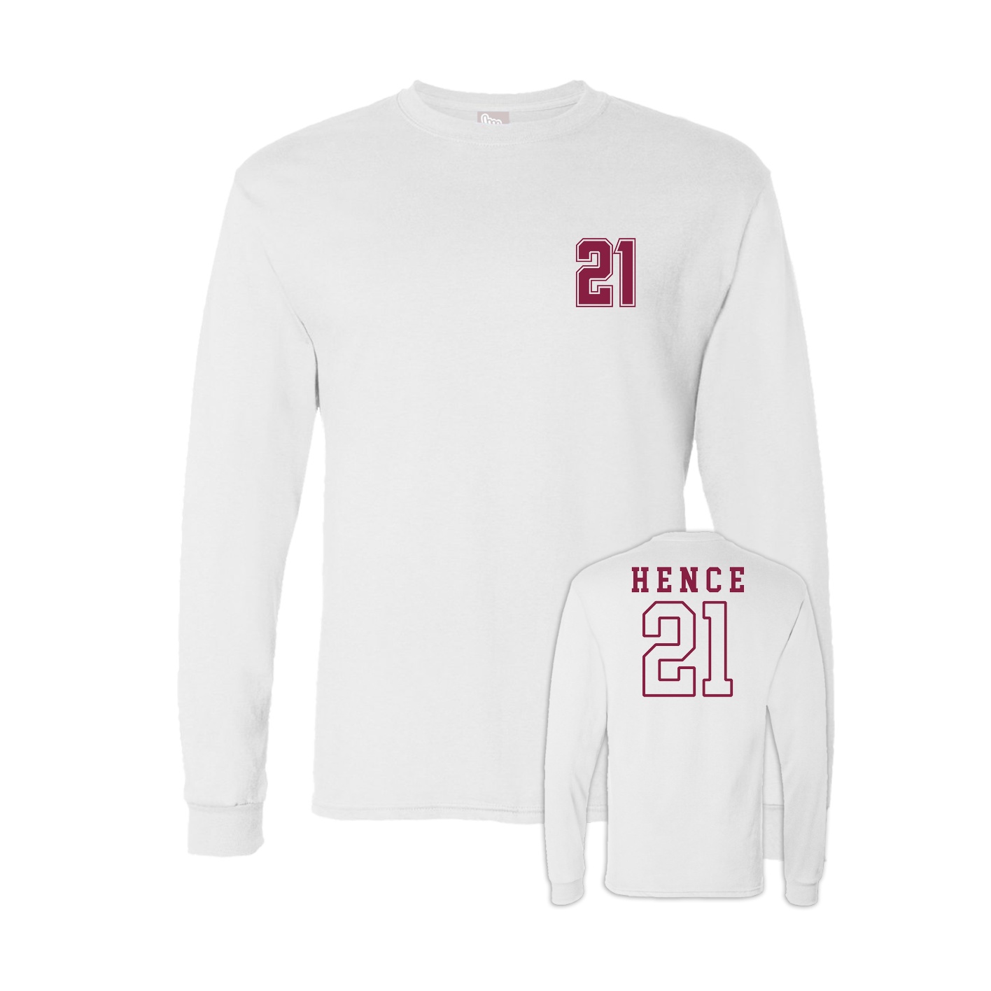 Long Sleeve Tee — Chest Back in White