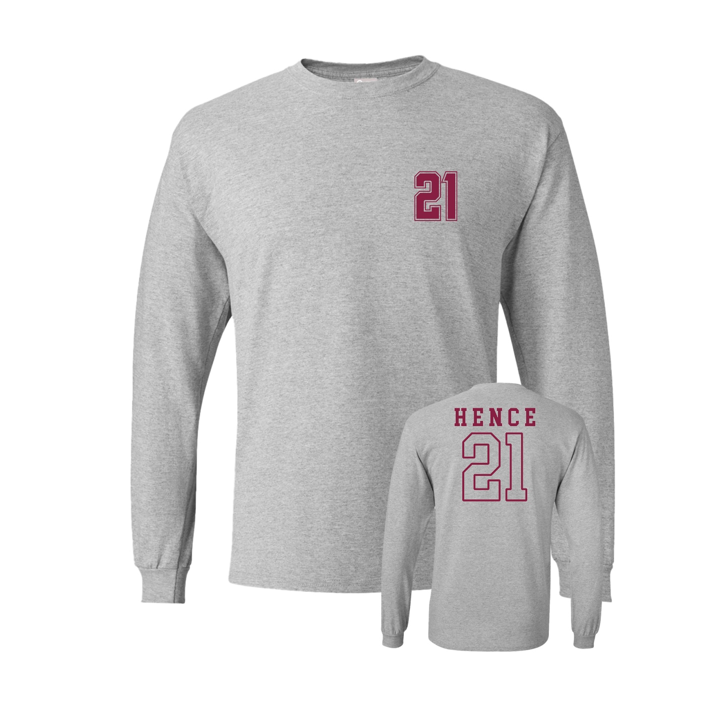 Long Sleeve Tee — Chest Back in Grey
