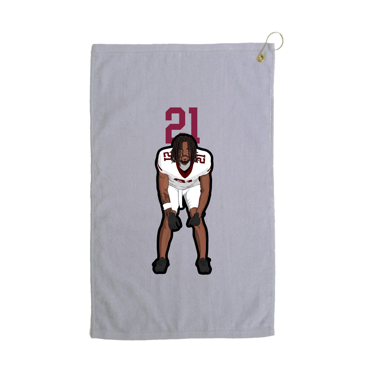 Golf Towel — Number Top in Grey