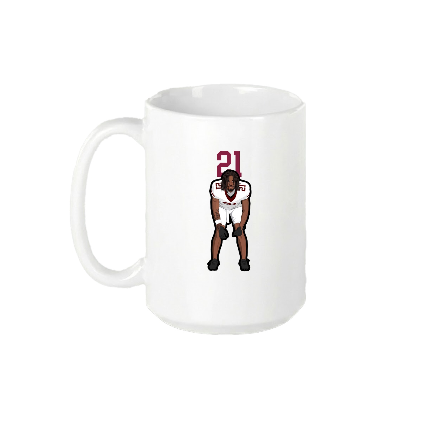 15oz Coffee Mug — Number Top in White