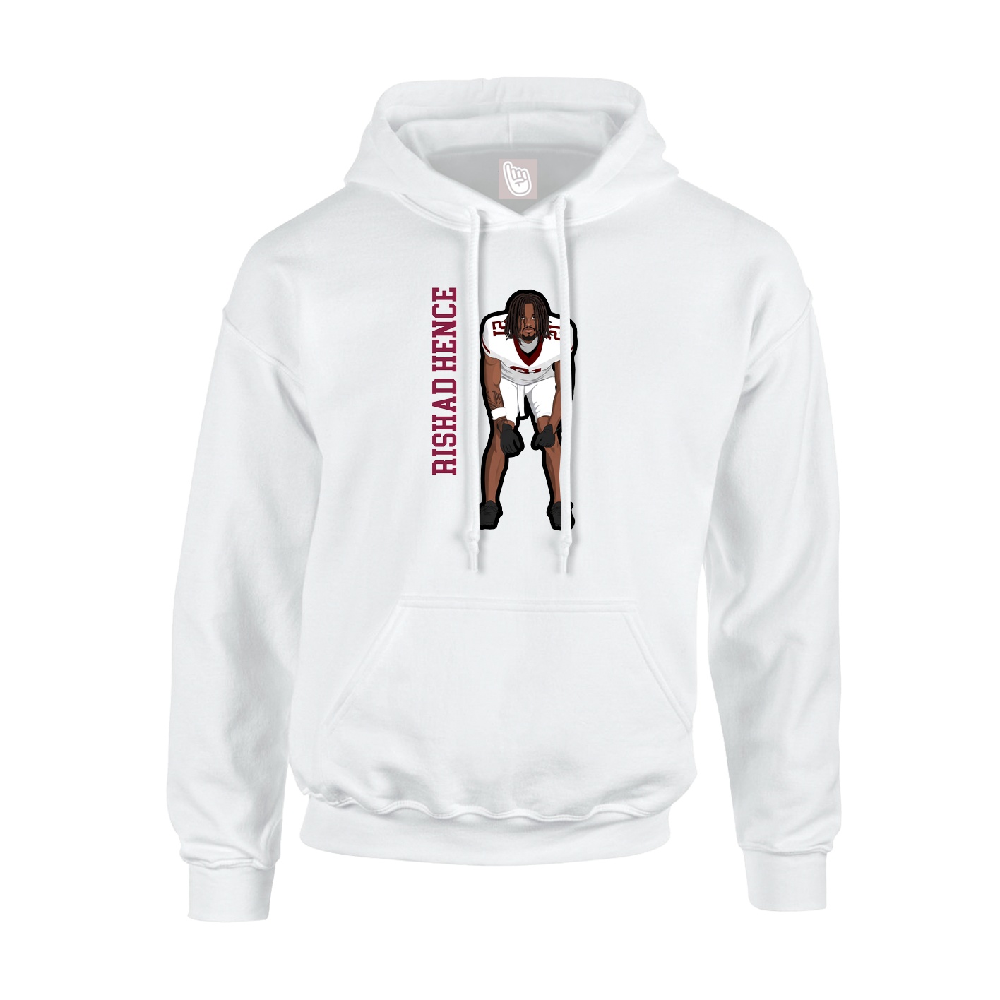 Hoodie — Name Vertical in White