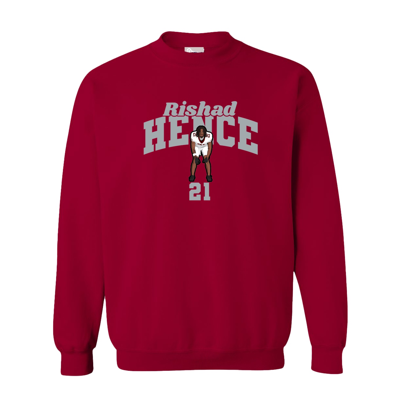 Fleece Crew — Signature Arch in Cardinal