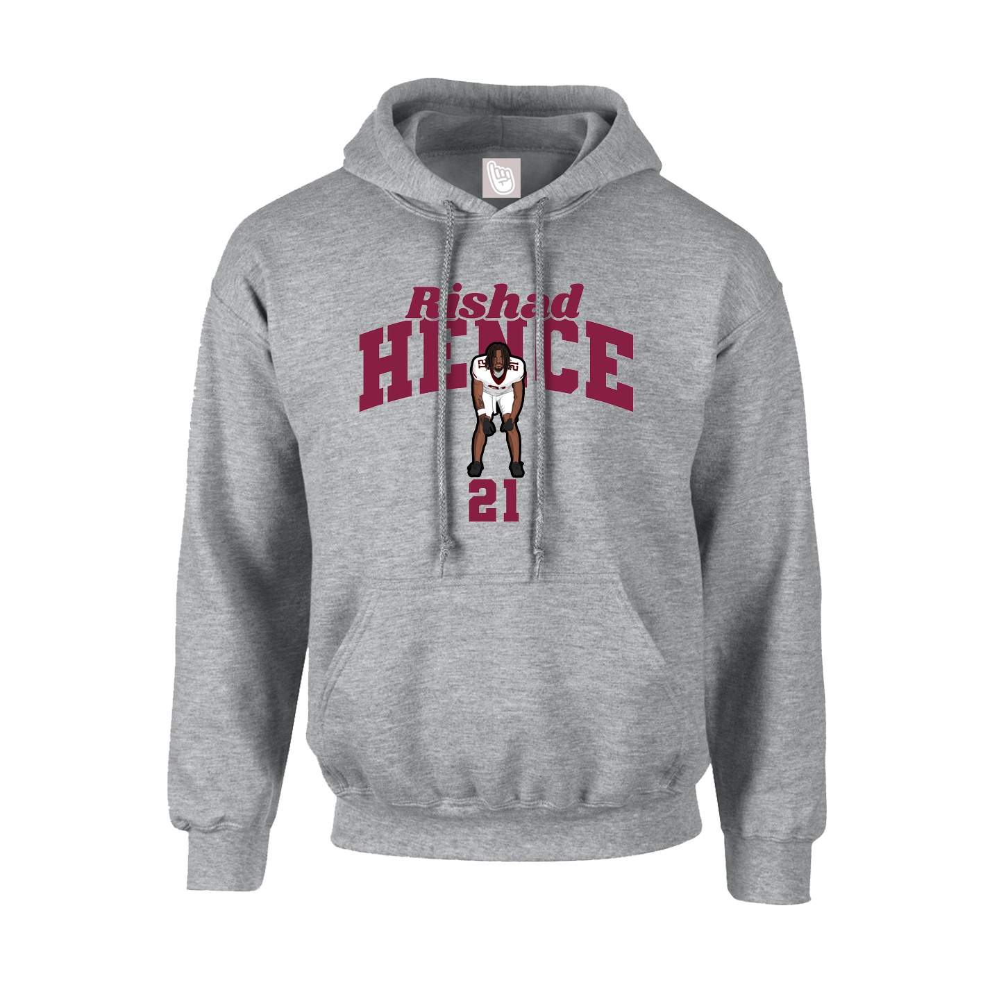 Youth Hoodie — Signature Arch in Grey