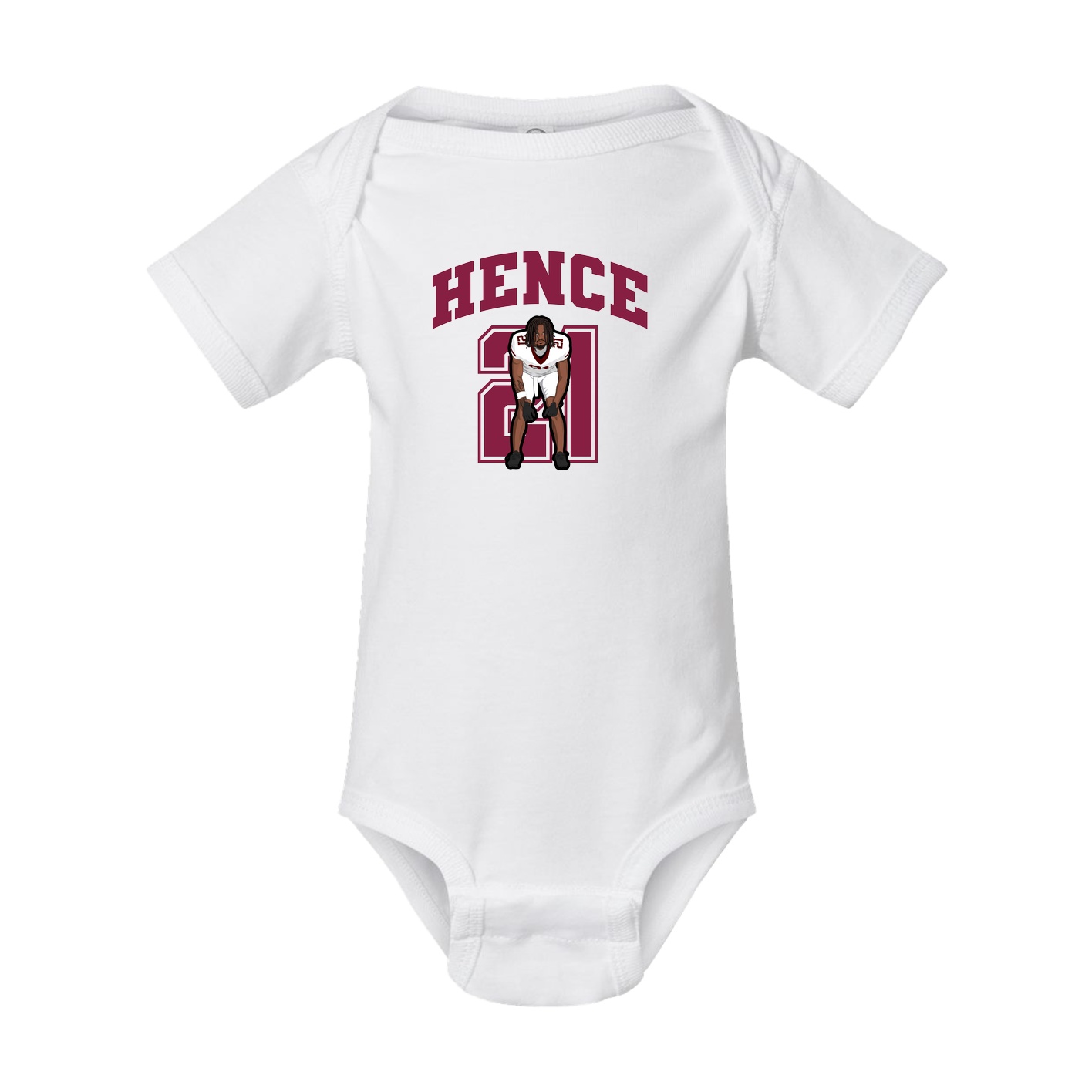 Baby Onesie — Number in White