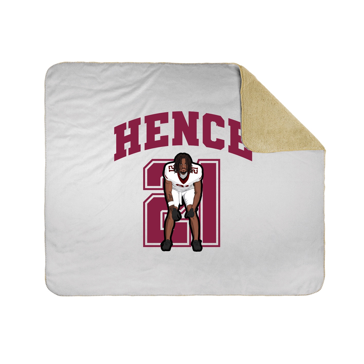 Throw Blanket — Number in White