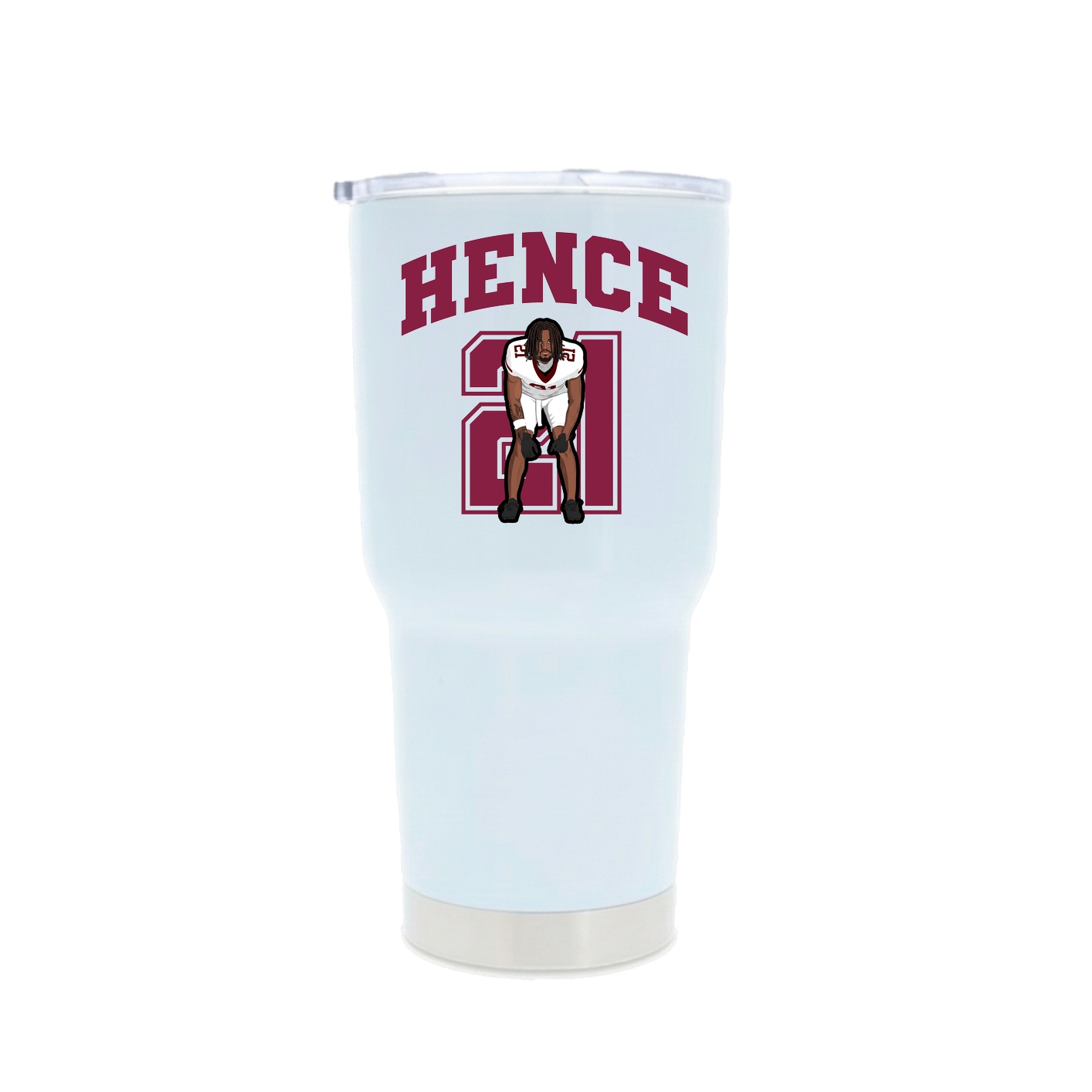 30oz Stainless Steel Tumbler — Number in White