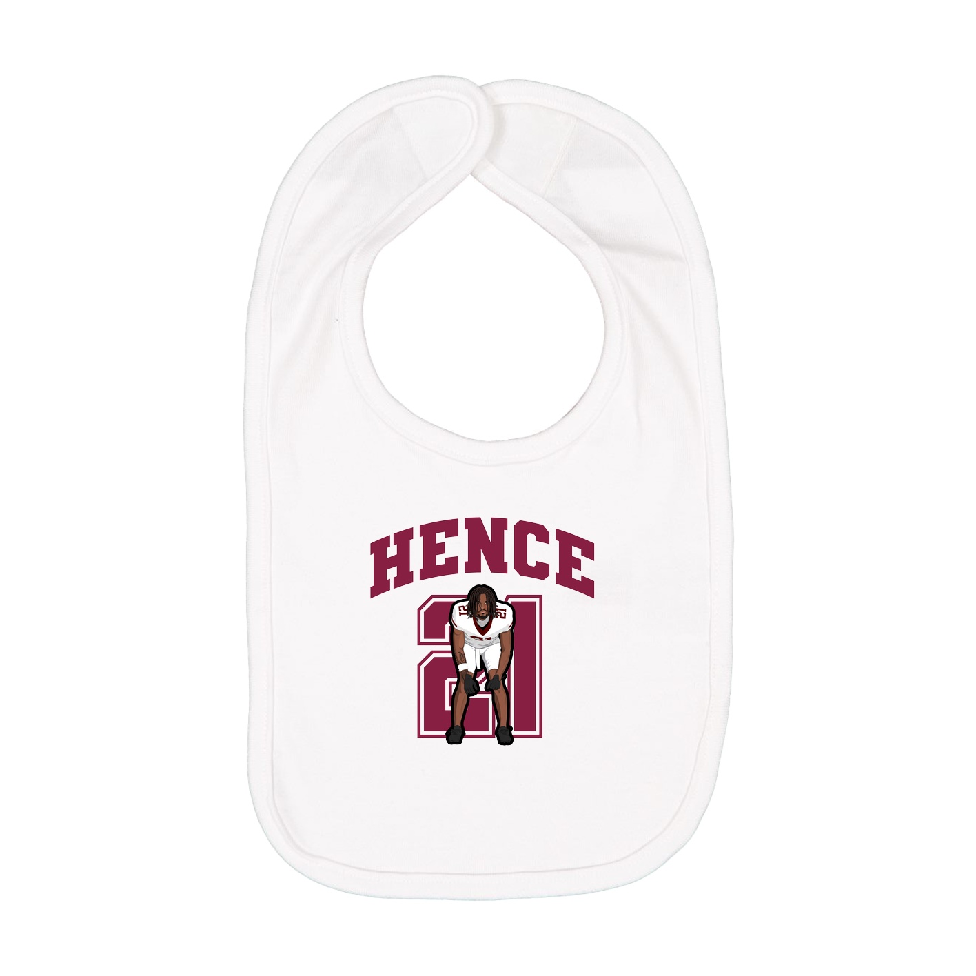 Infant Bib — Number in White