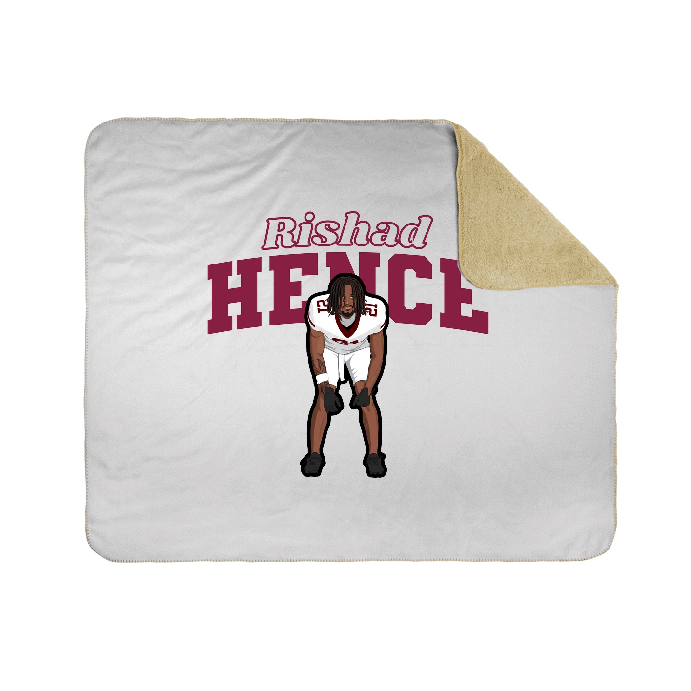 Throw Blanket — Name Arch in White