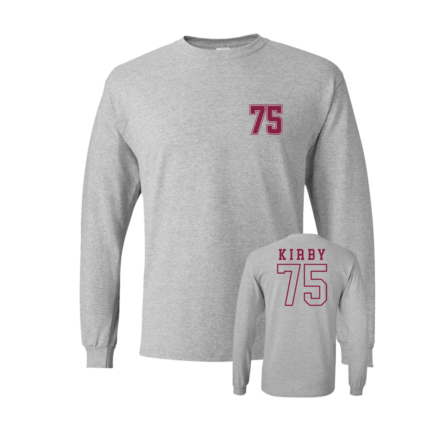 Long Sleeve Tee — Chest Back in Grey