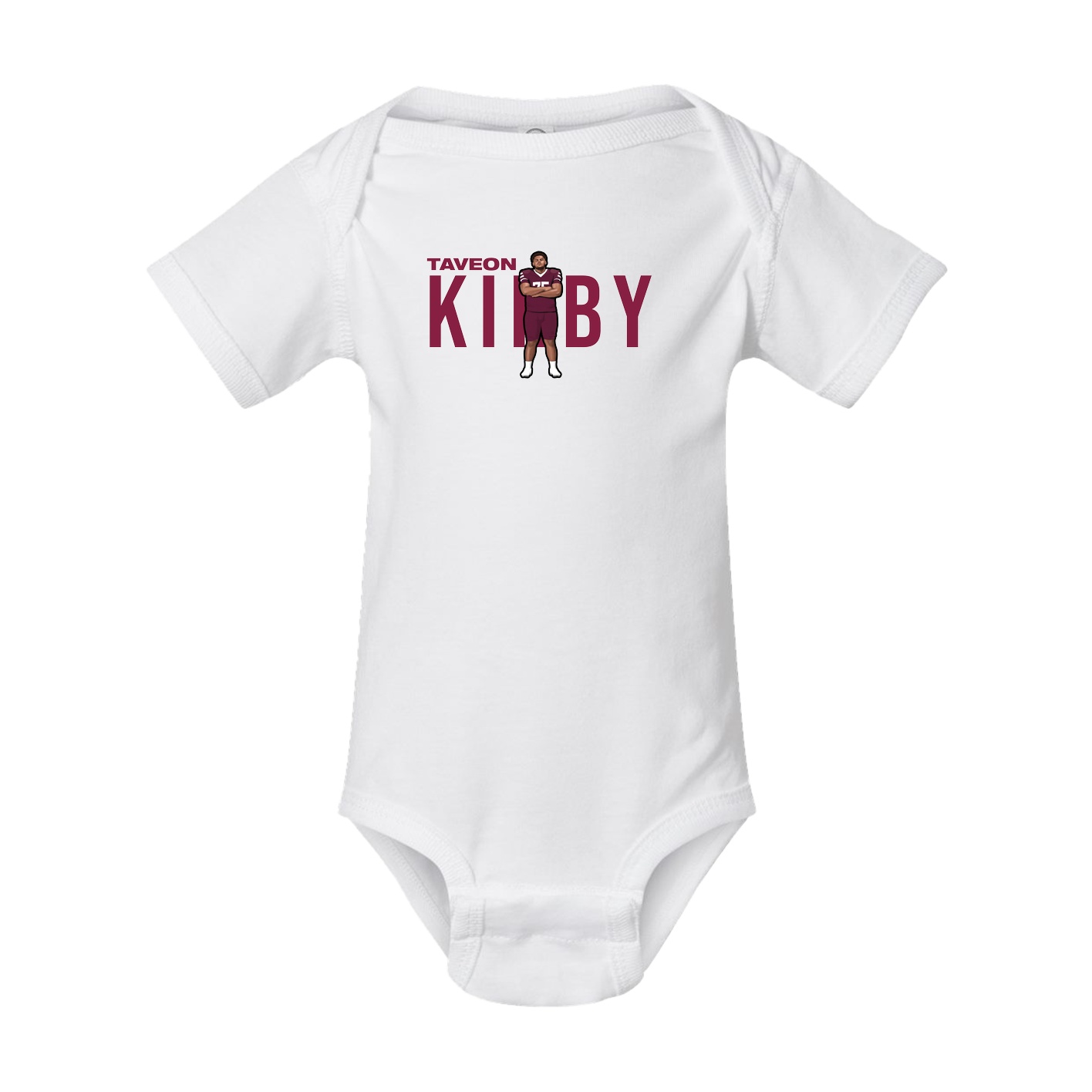 Baby Onesie — Player Name in White