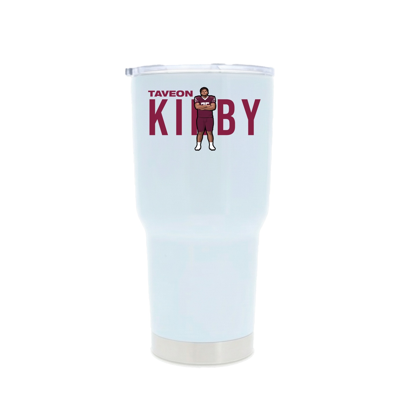 30oz Stainless Steel Tumbler — Player Name in White