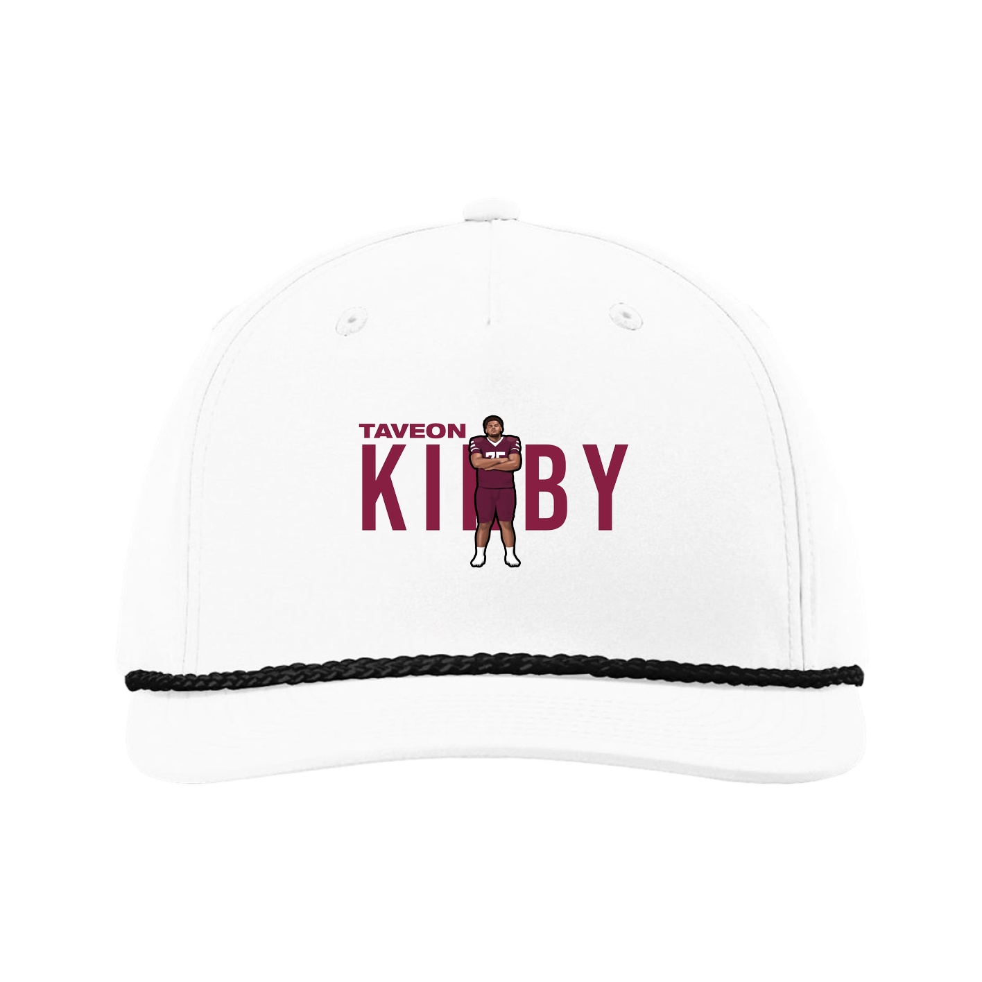 Five-Panel Classic Rope Cap — Player Name in White