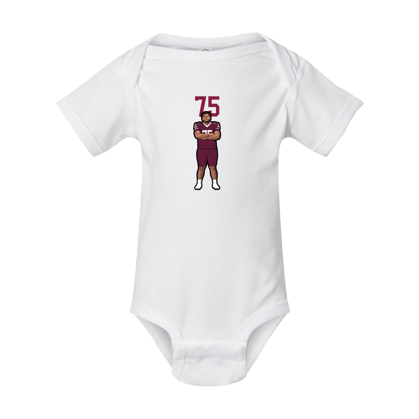 Baby Onesie — Number Top in White