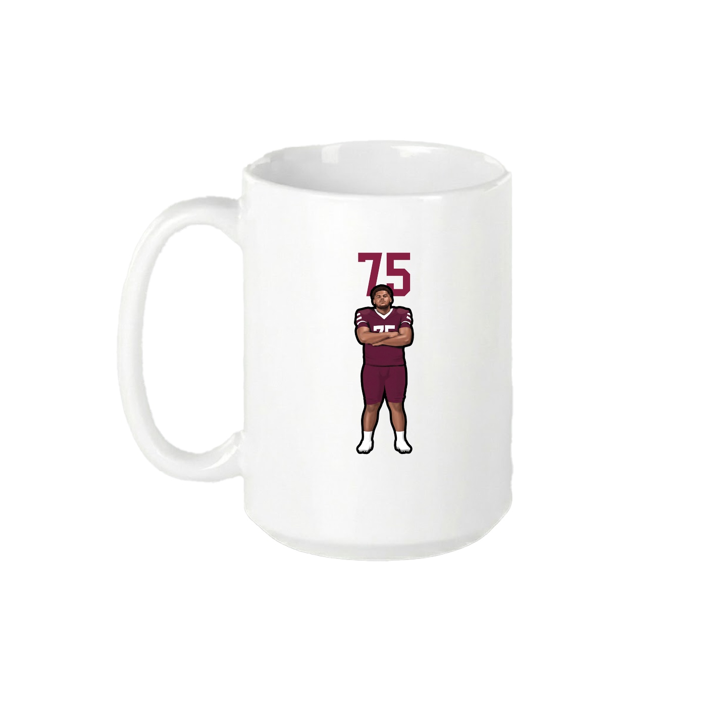 15oz Coffee Mug — Number Top in White
