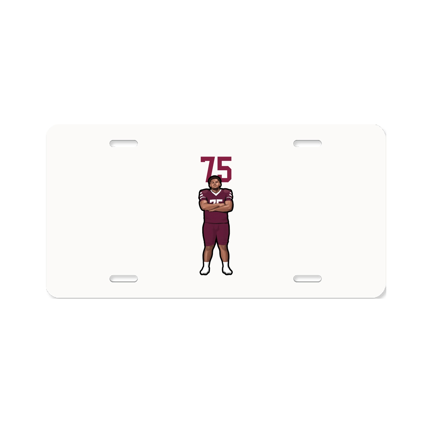 License Plate — Number Top in Classic