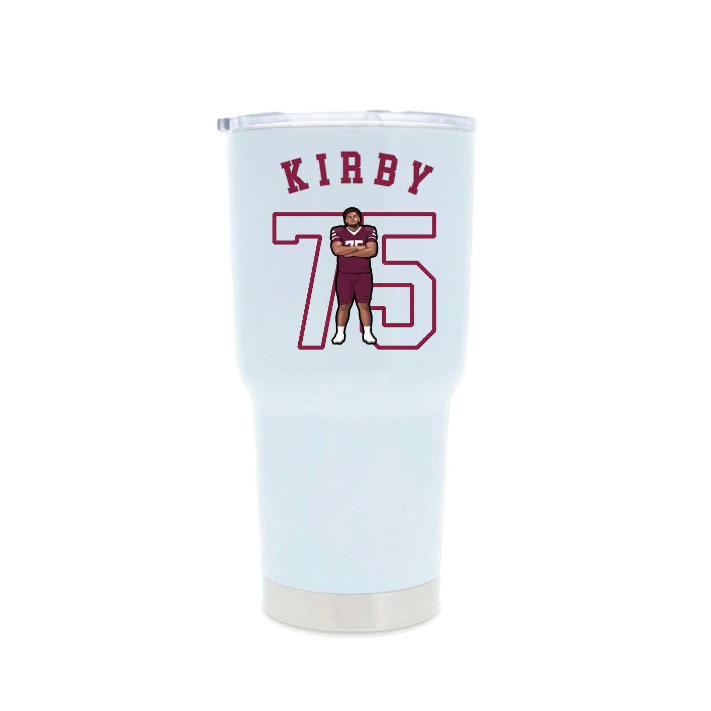 30oz Stainless Steel Tumbler — Shirsey Arch in White