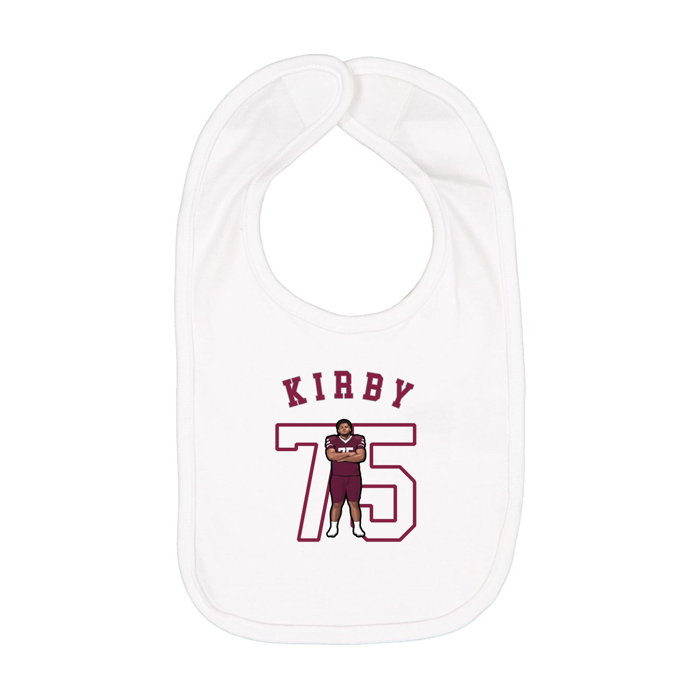 Infant Bib — Shirsey Arch in White