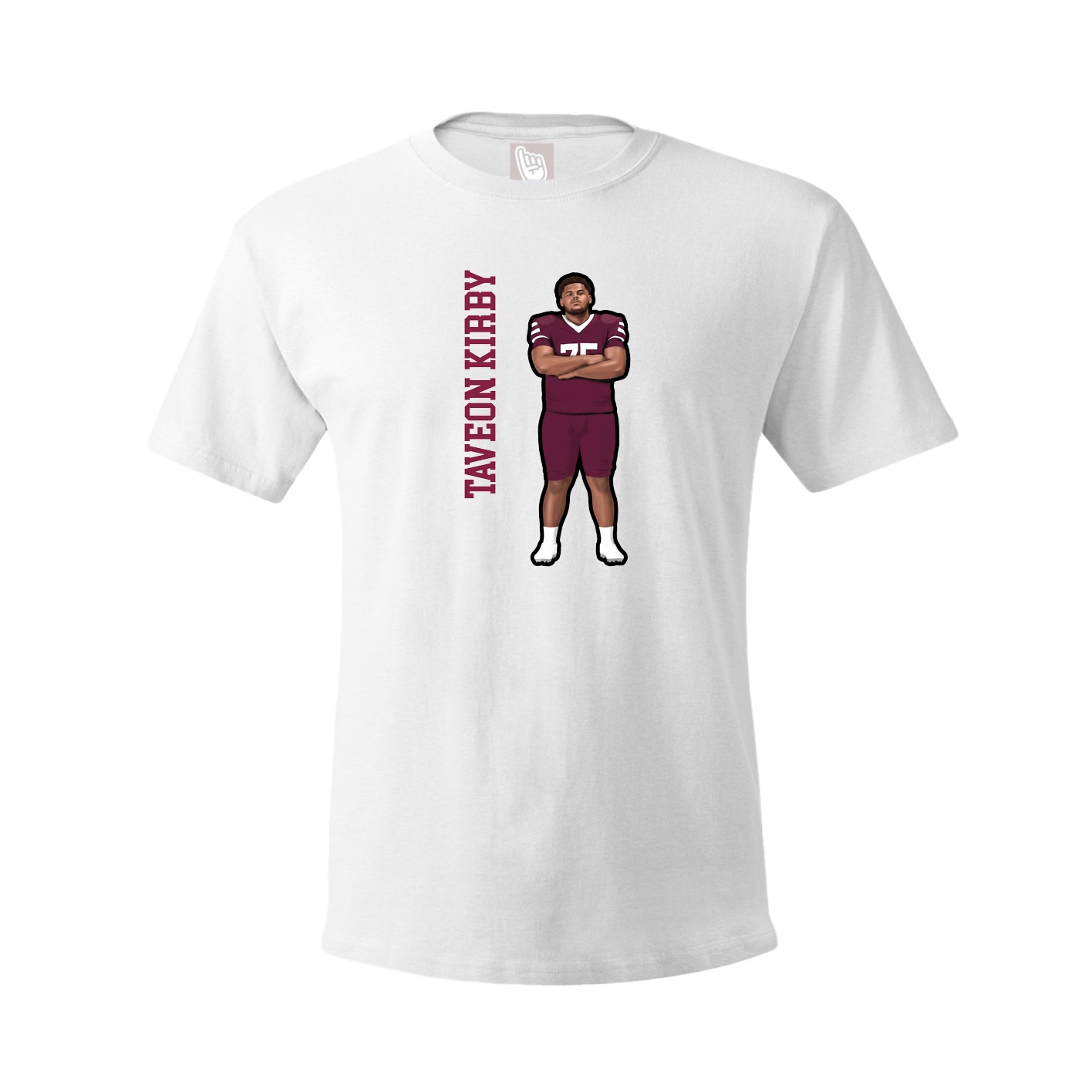 Tee — Name Vertical in White