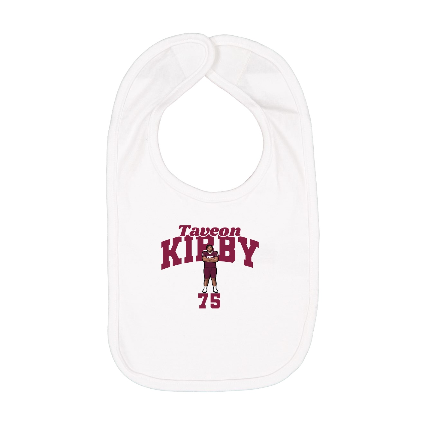 Infant Bib — Signature Arch in White