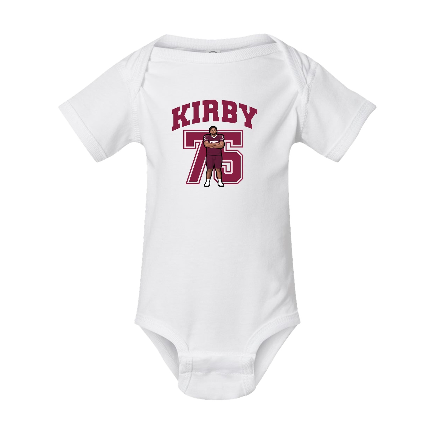 Baby Onesie — Number in White