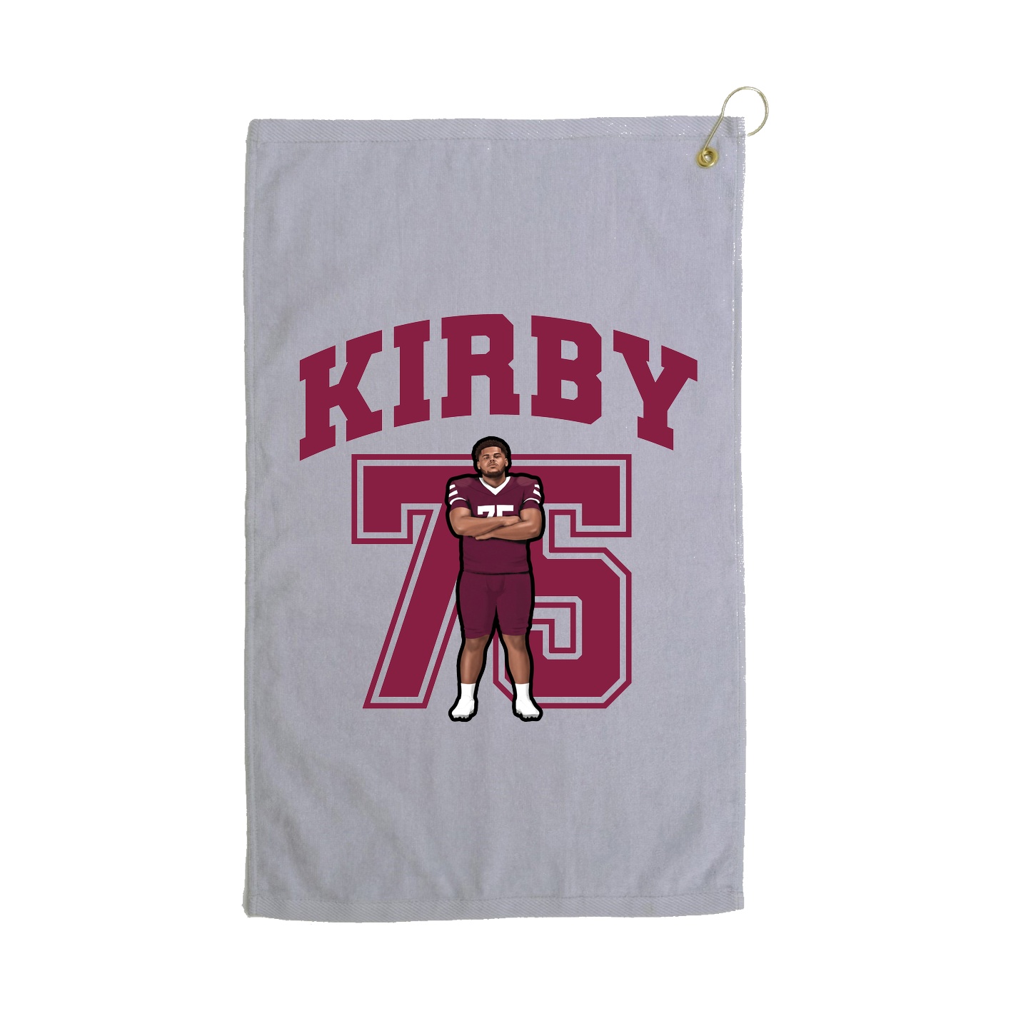 Golf Towel — Number in Grey
