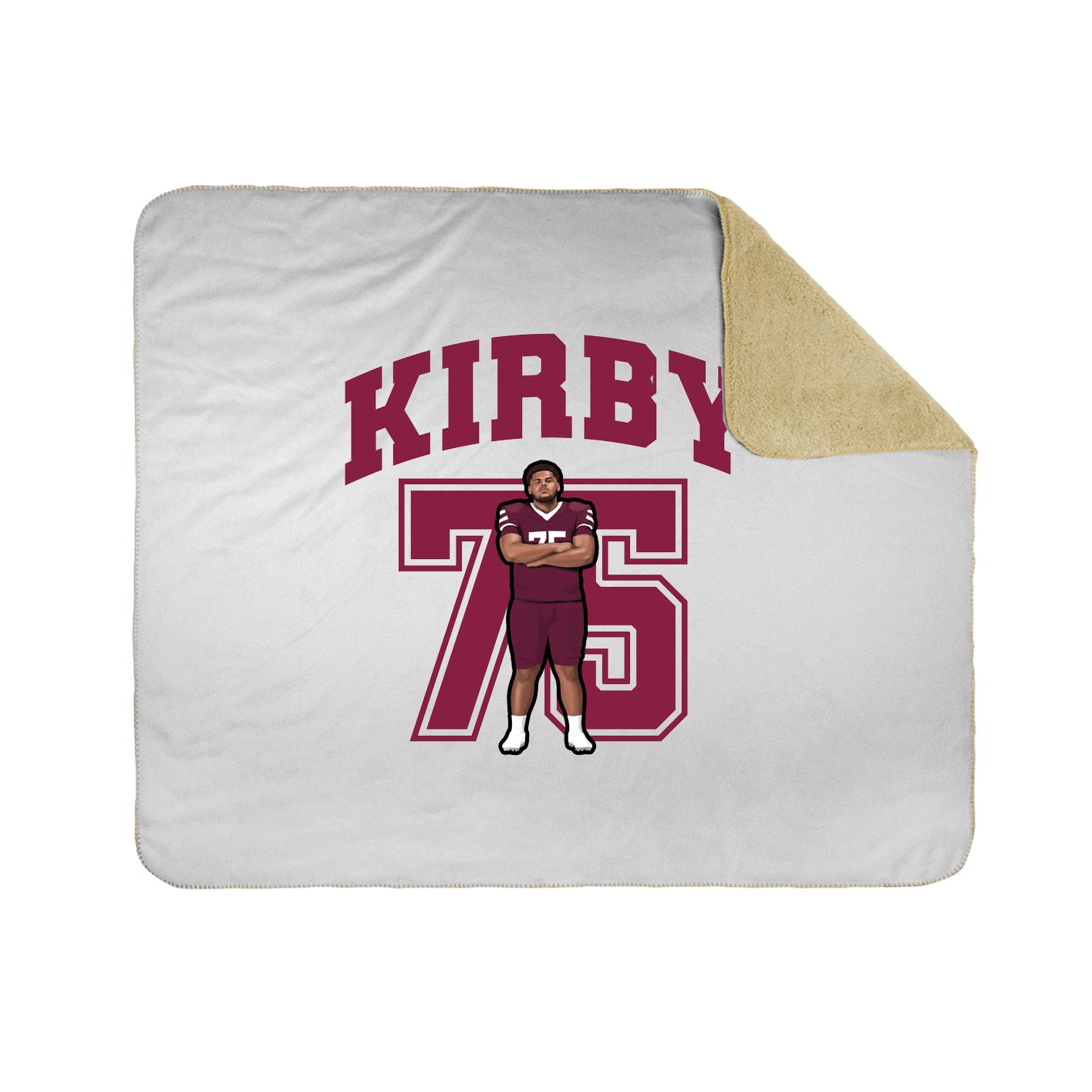 Throw Blanket — Number in White