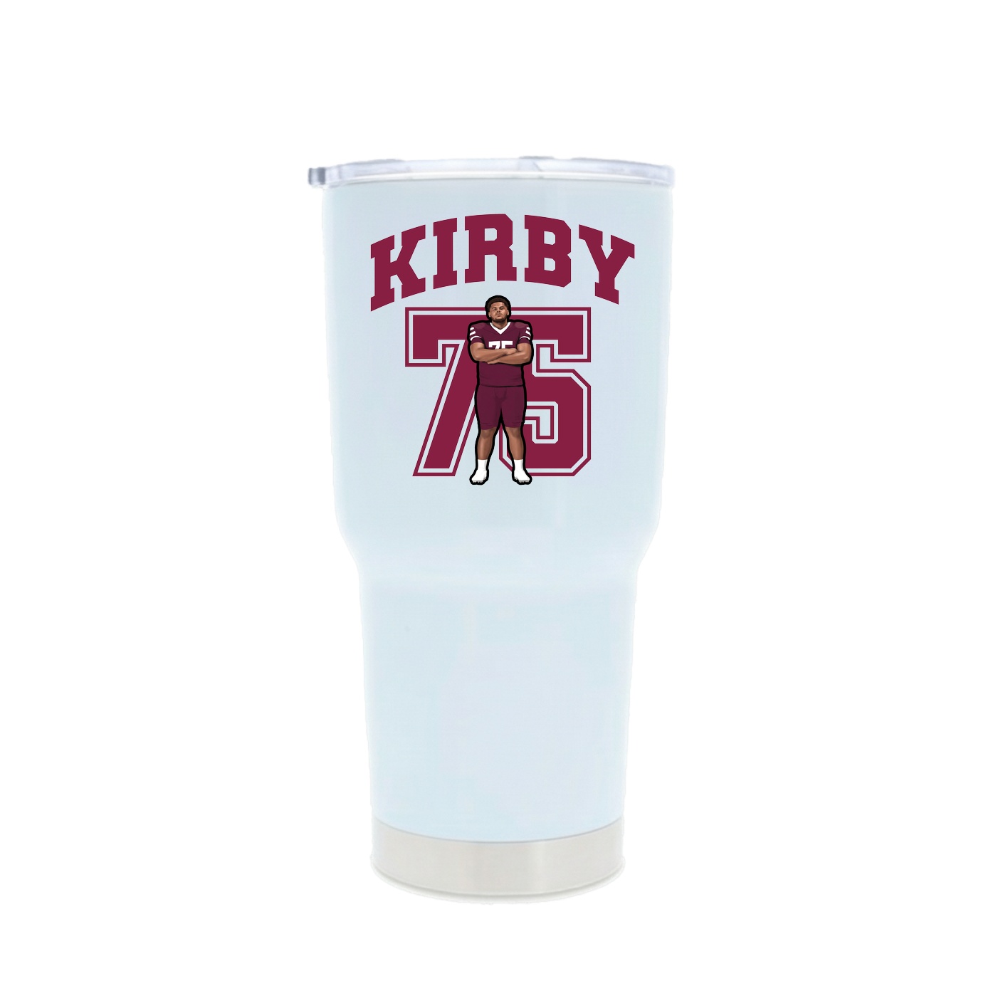 30oz Stainless Steel Tumbler — Number in White