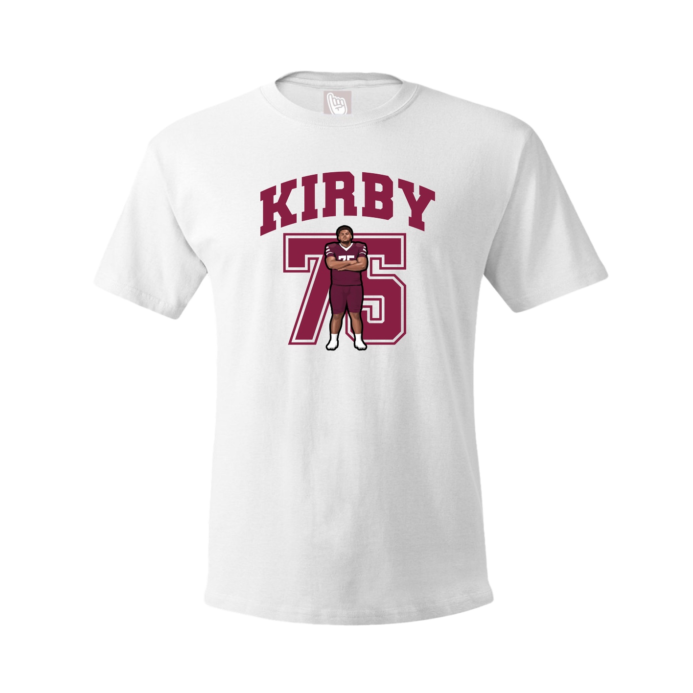Youth Tee — Number in White