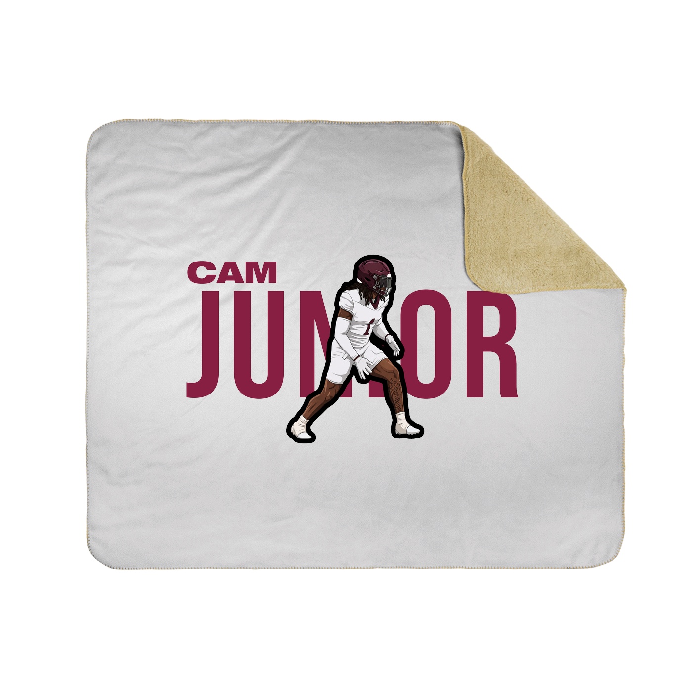 Throw Blanket — Player Name in White