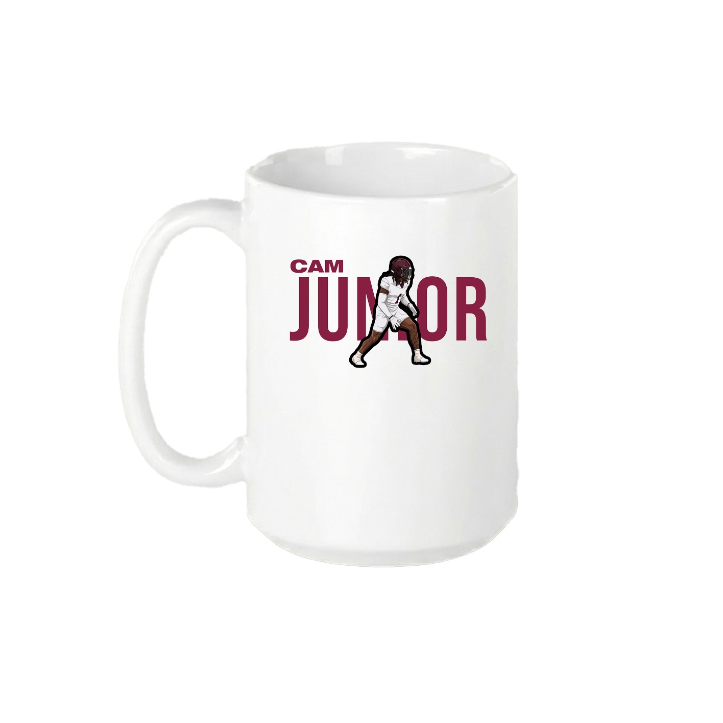 15oz Coffee Mug — Player Name in White