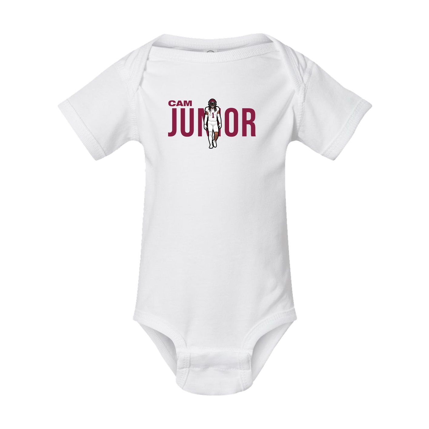 Baby Onesie — Player Name in White
