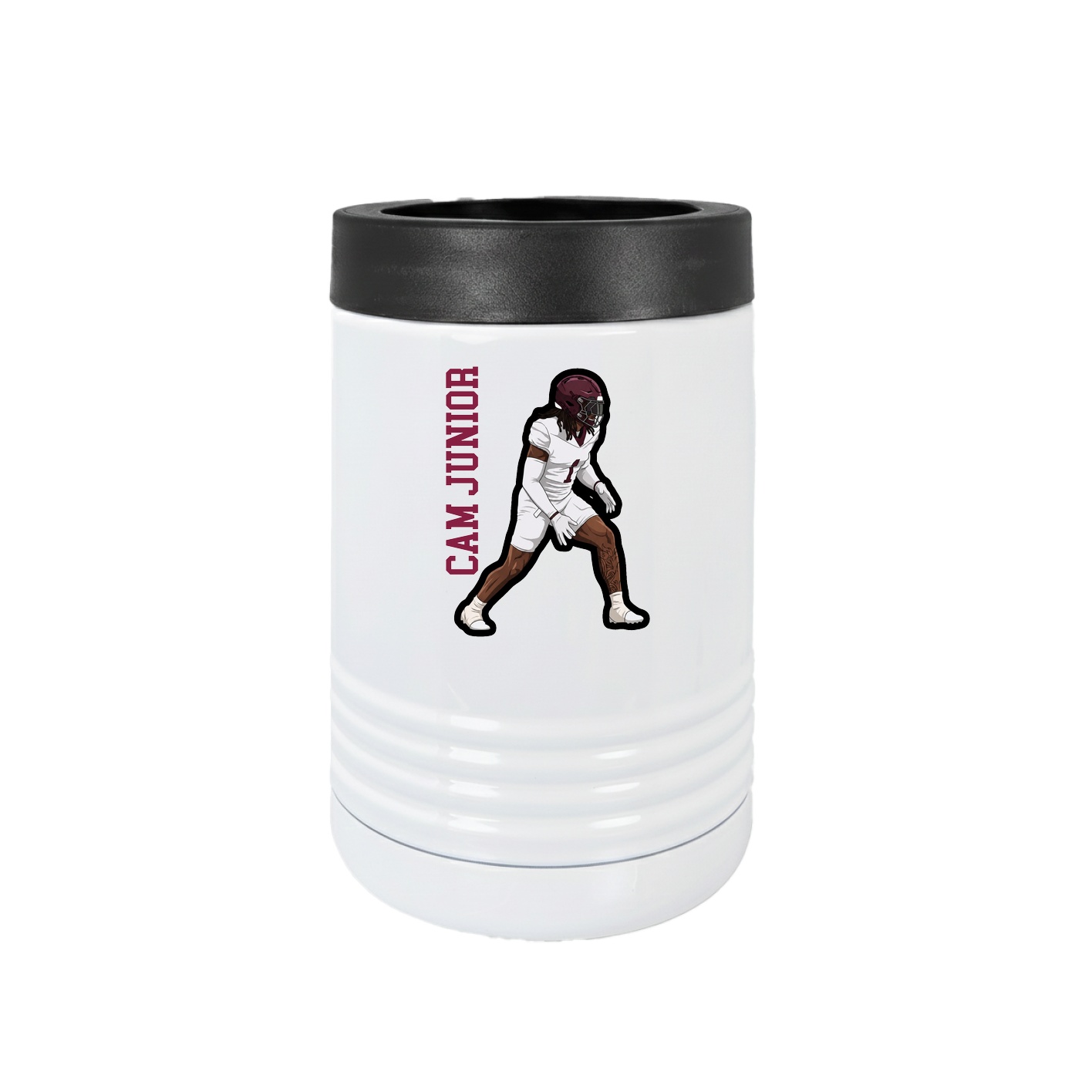 Beverage Holder — Name Vertical in White
