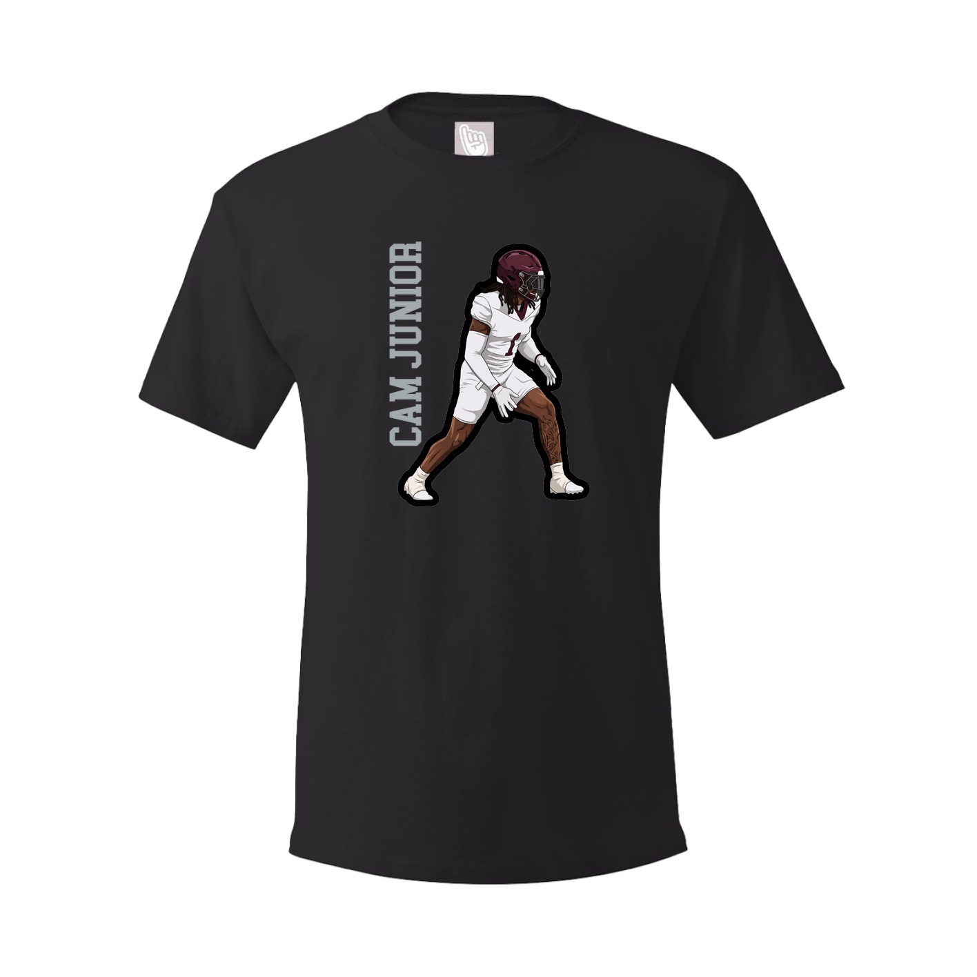 Youth Tee — Name Vertical in Black