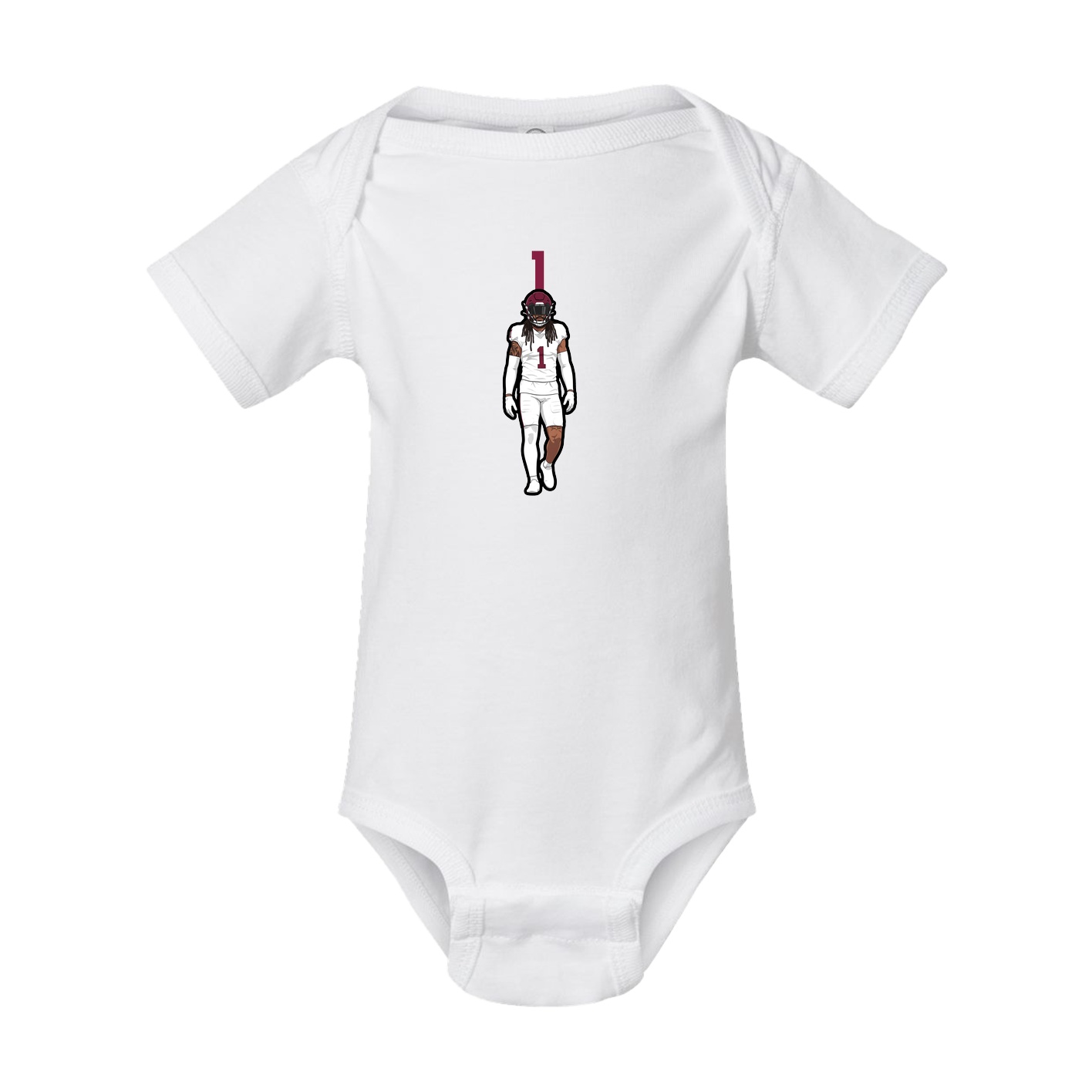 Baby Onesie — Number Top in White