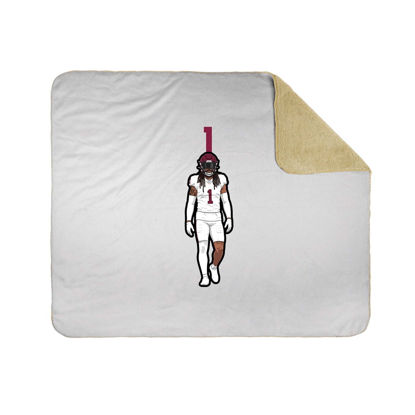 Throw Blanket — Number Top in White