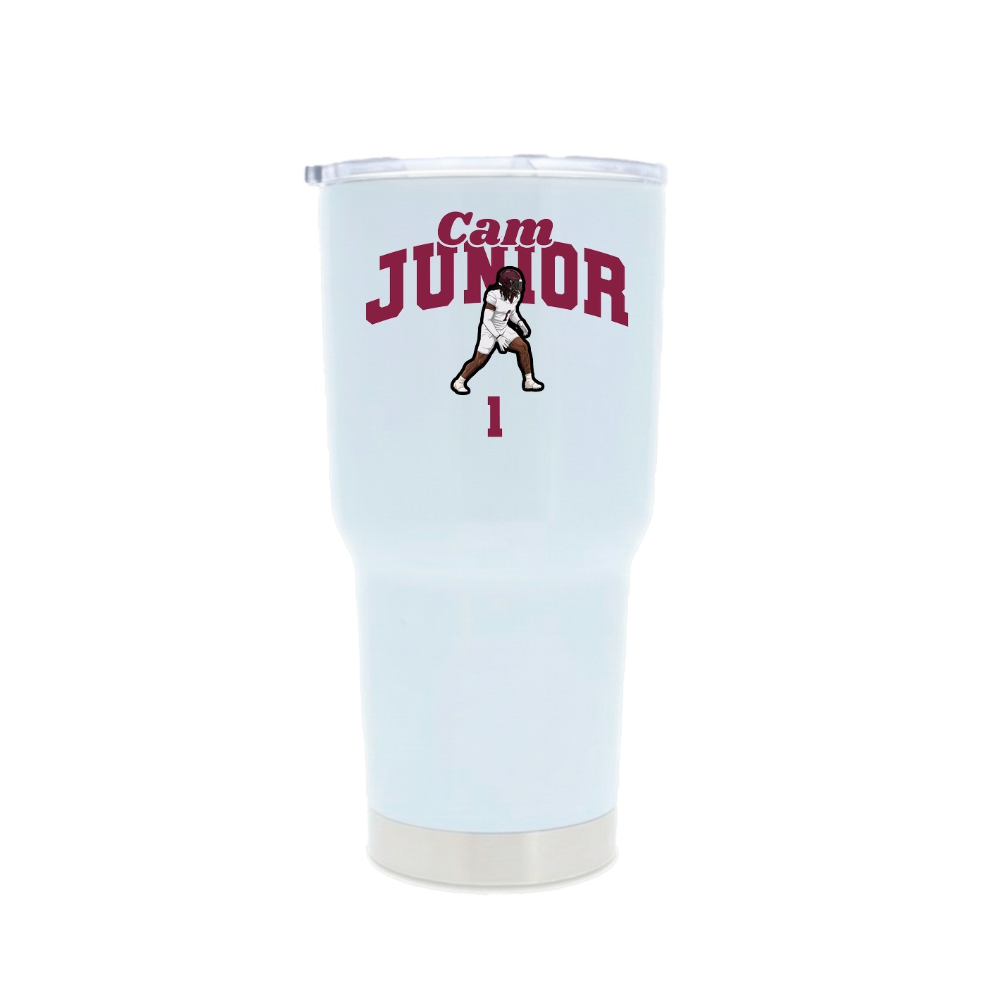 30oz Stainless Steel Tumbler — Signature Arch in White