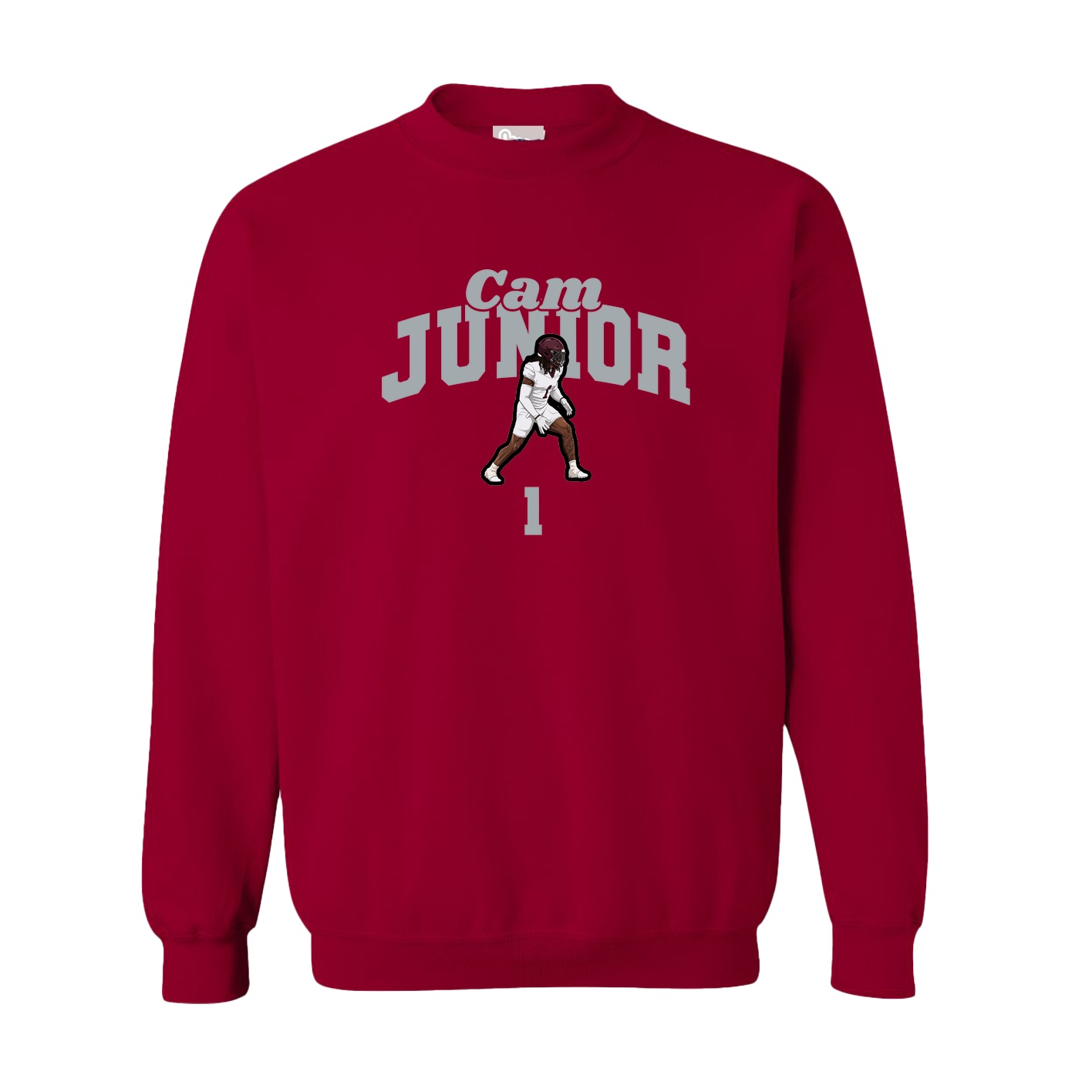 Fleece Crew — Signature Arch in Cardinal