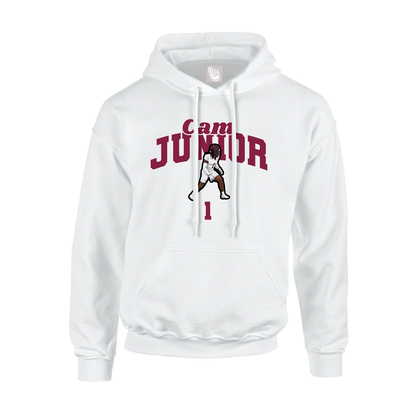 Youth Hoodie — Signature Arch in White