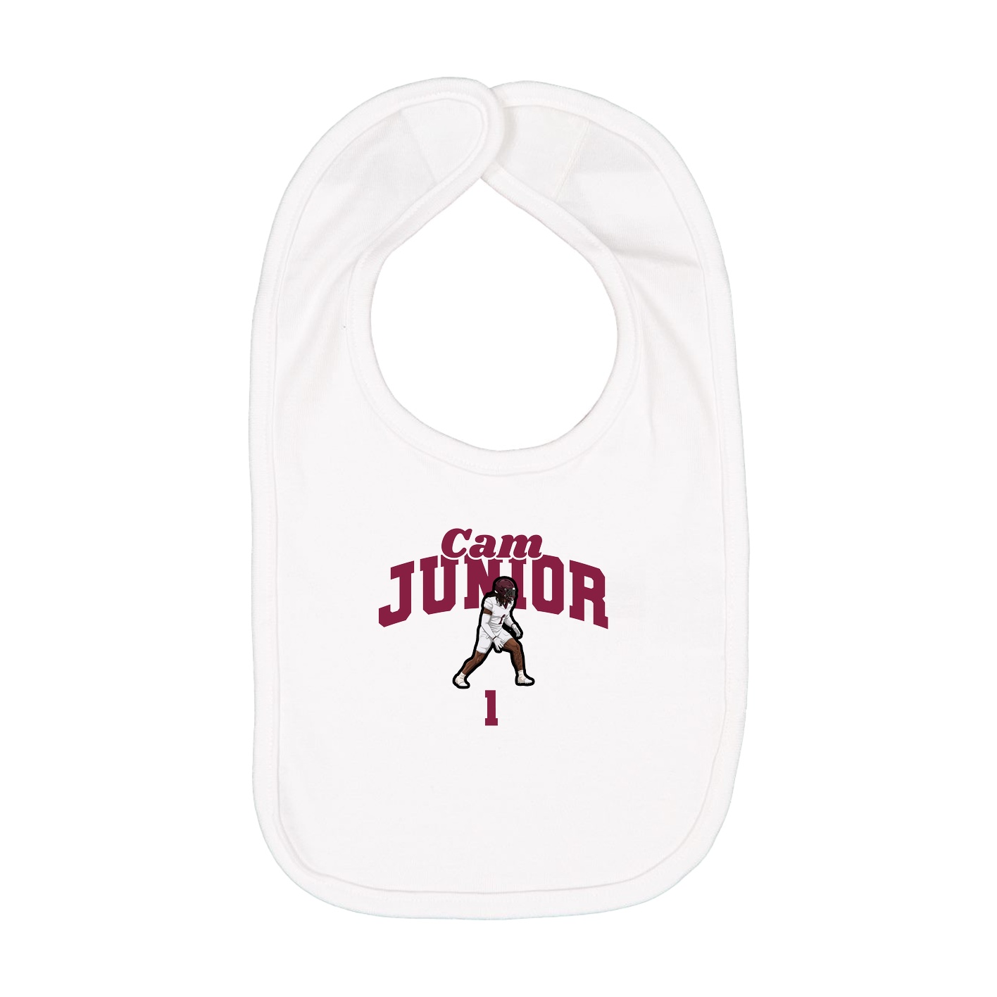 Infant Bib — Signature Arch in White