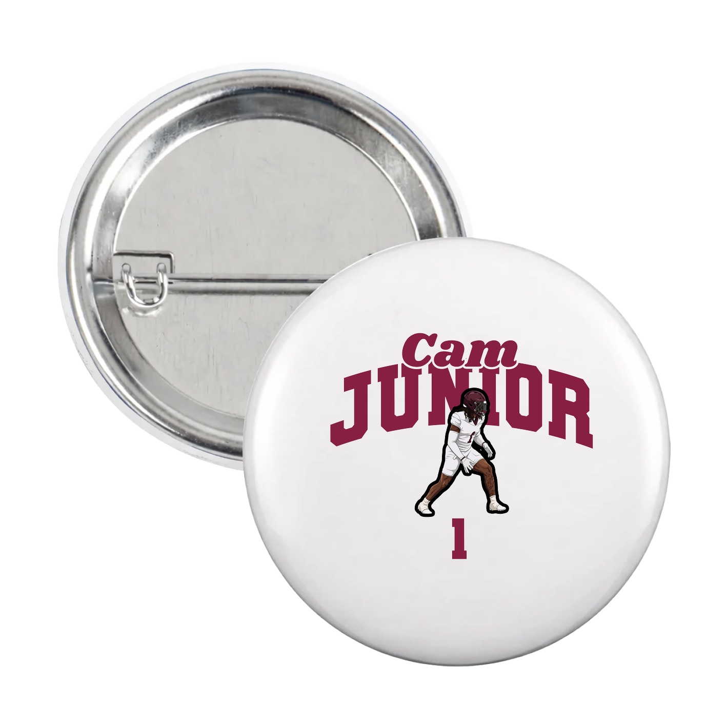 Game Day Button — Signature Arch in White